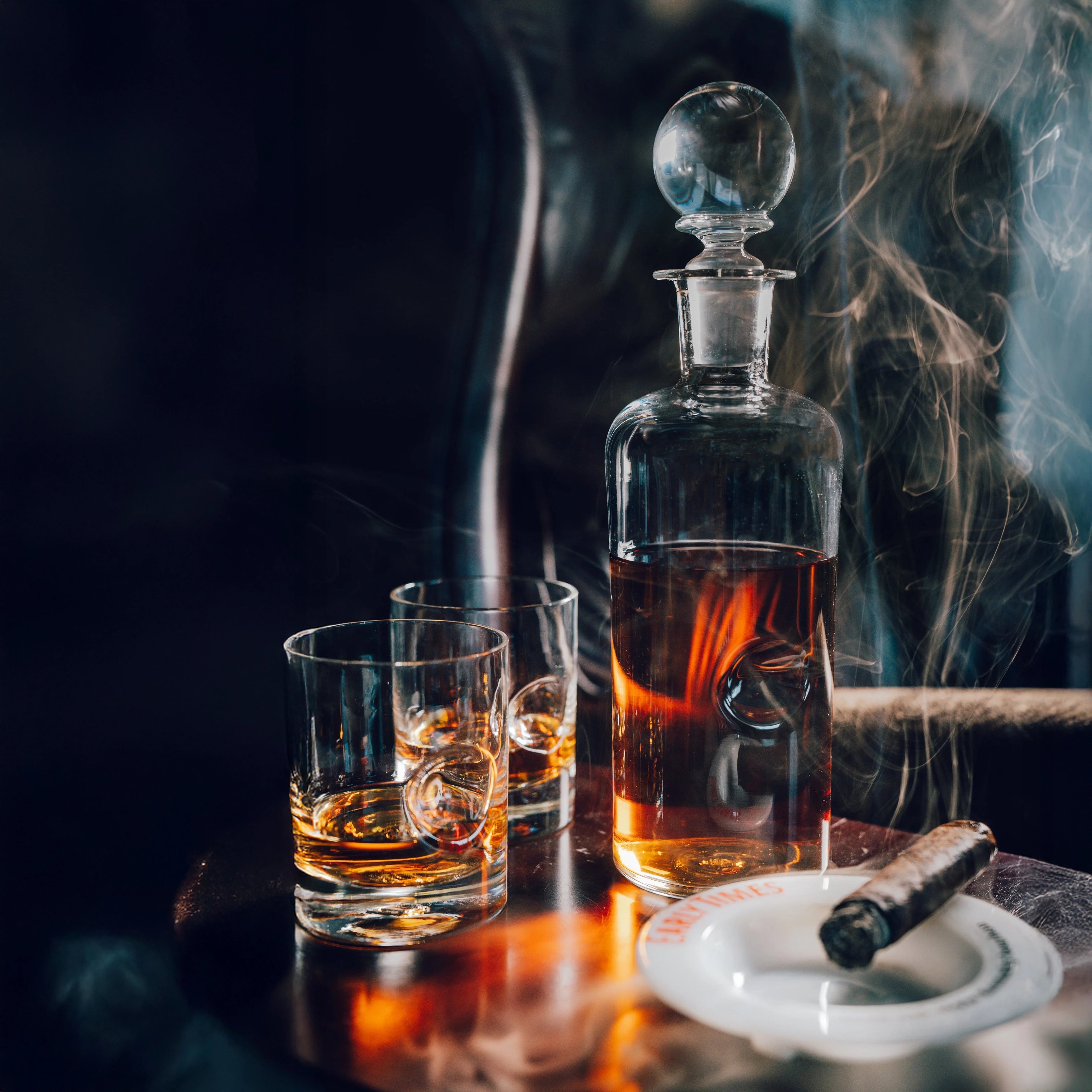 Oklahoma Handblown Whiskey Decanter