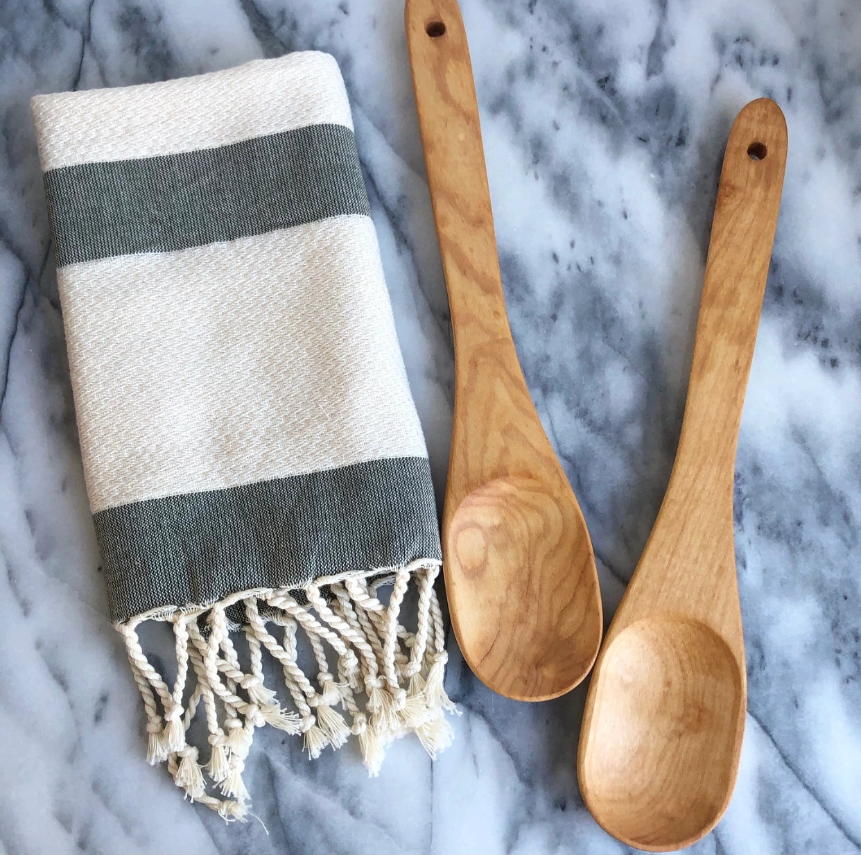 Solid Figured Maple Pot Spoon