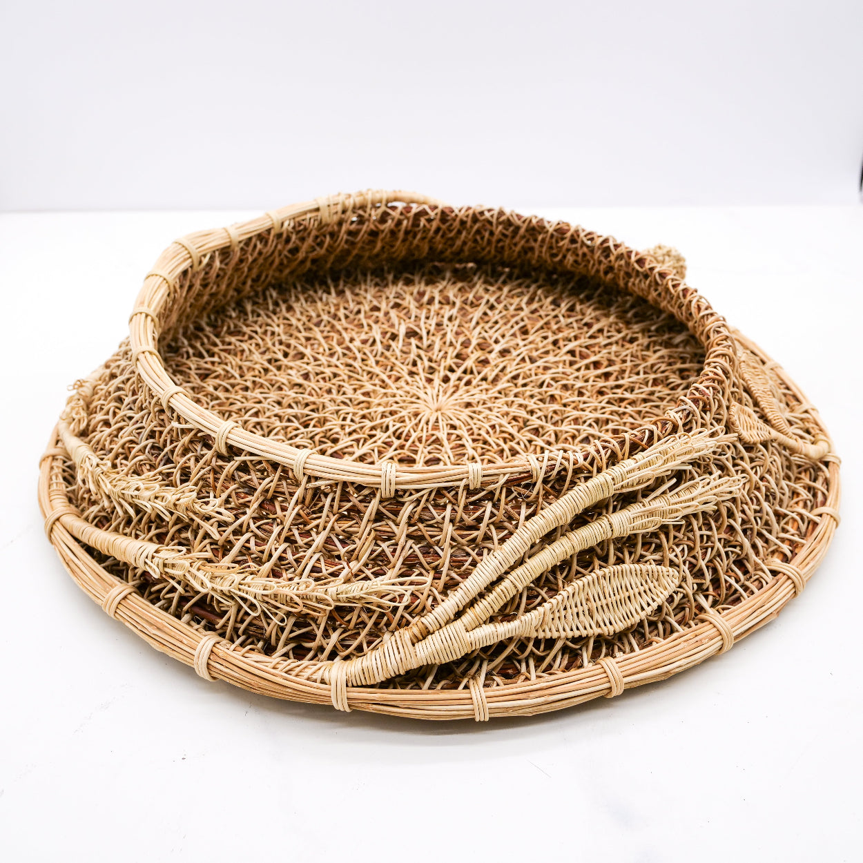 10in Handwoven Honeysuckle Wheat Bowl