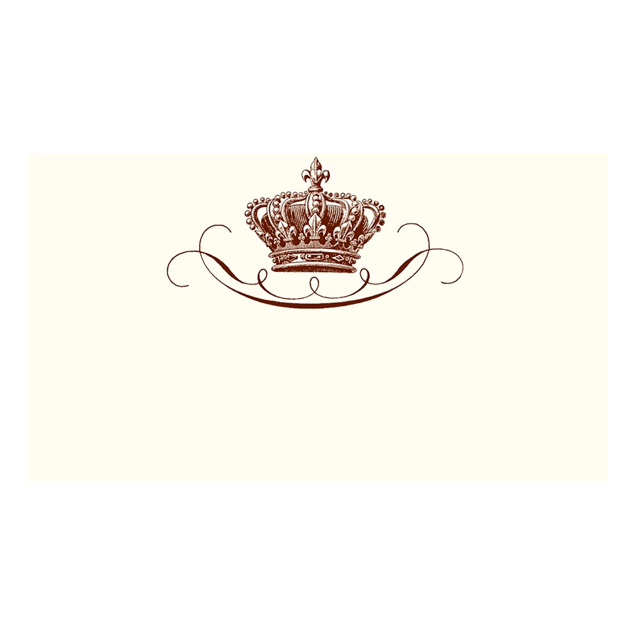 Crown Scroll Place Cards