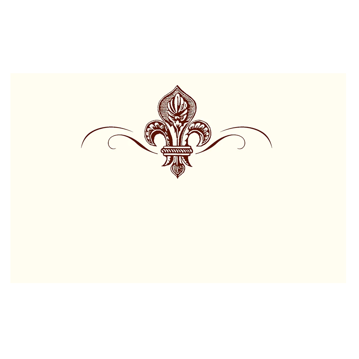Fleur de Lis Scroll Place Cards