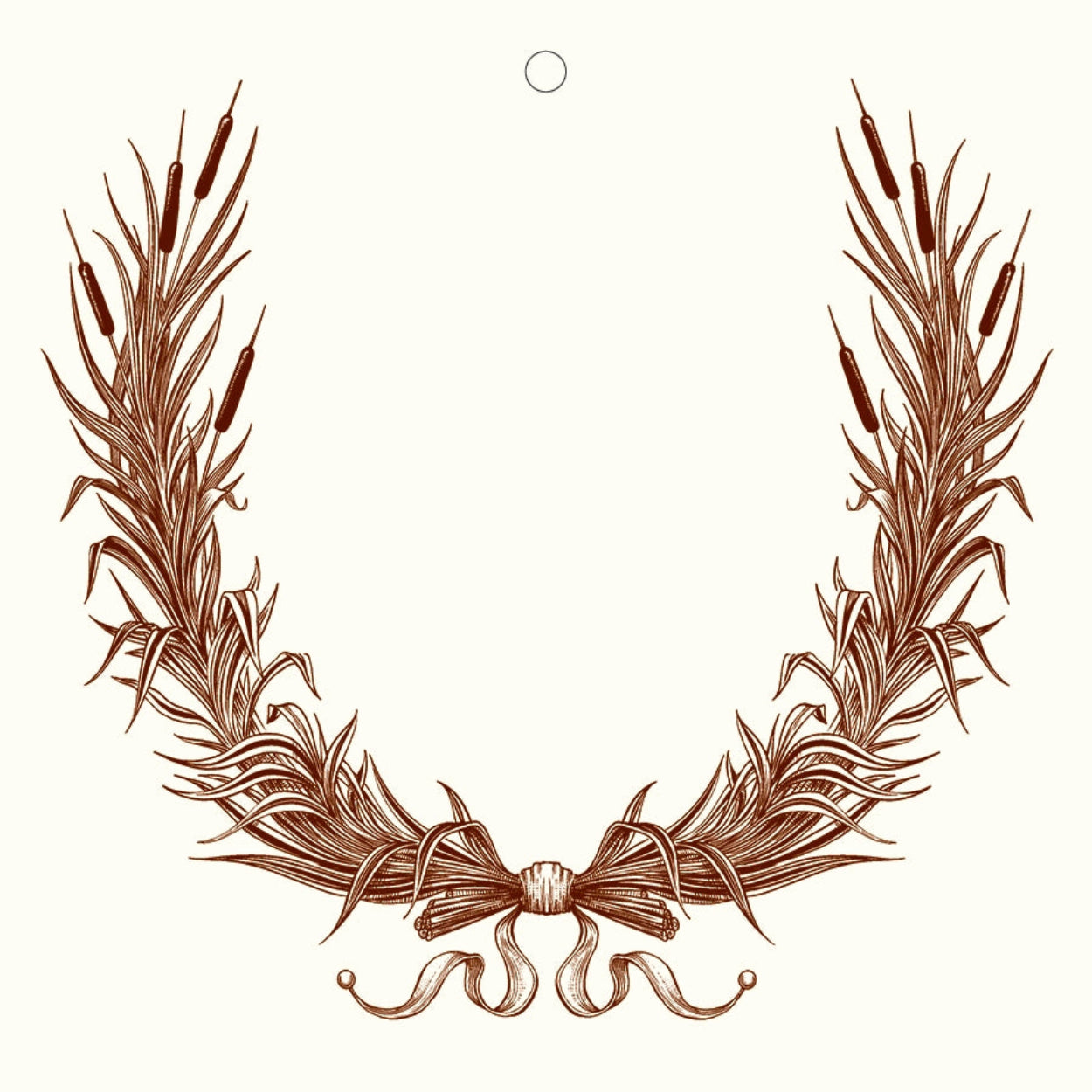 Cattail Wreath Gift Tags