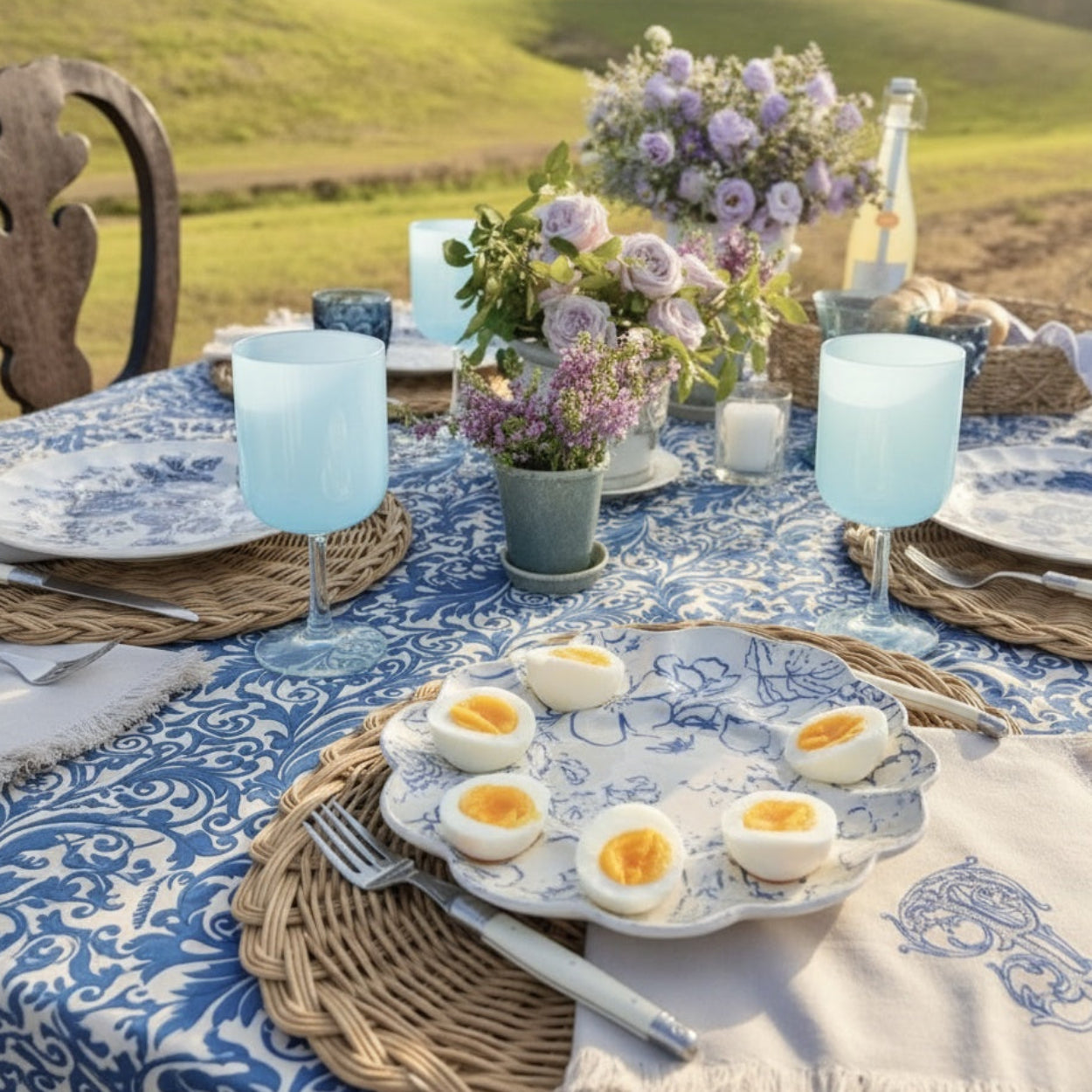 Deviled Egg Plate at a Picnic