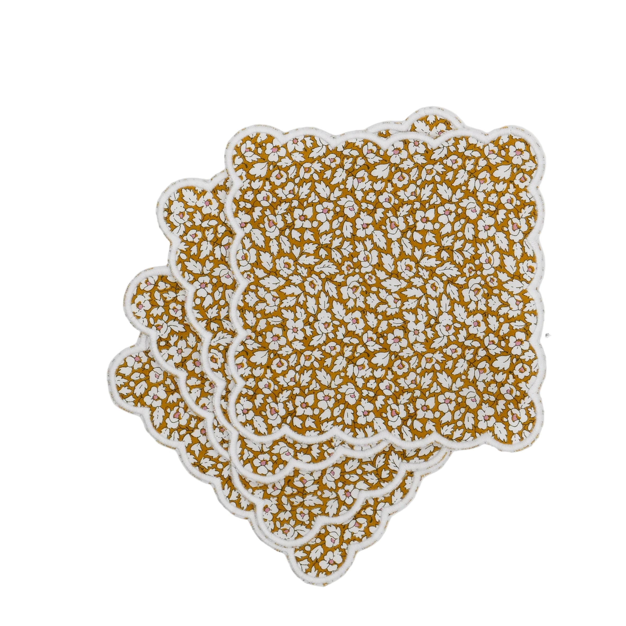 Feather Meadow Cocktail Napkin set - Liberty fabric