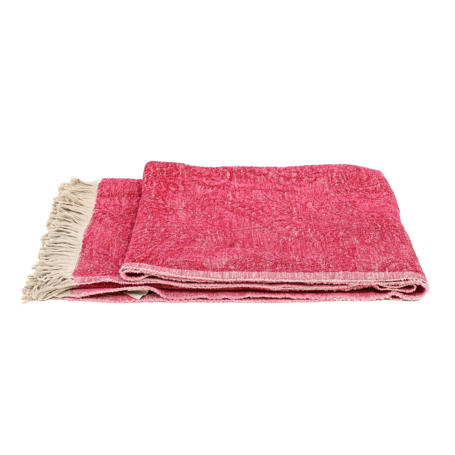 Fuschia Chenile Throw