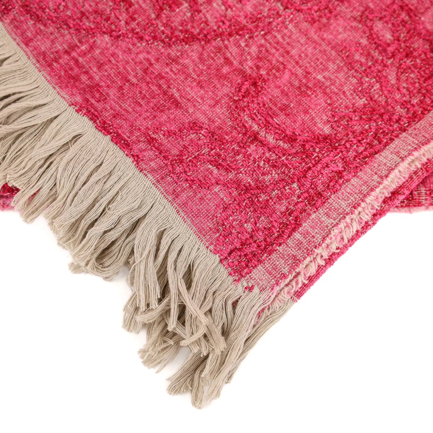 Fuschia Chenile Throw 2