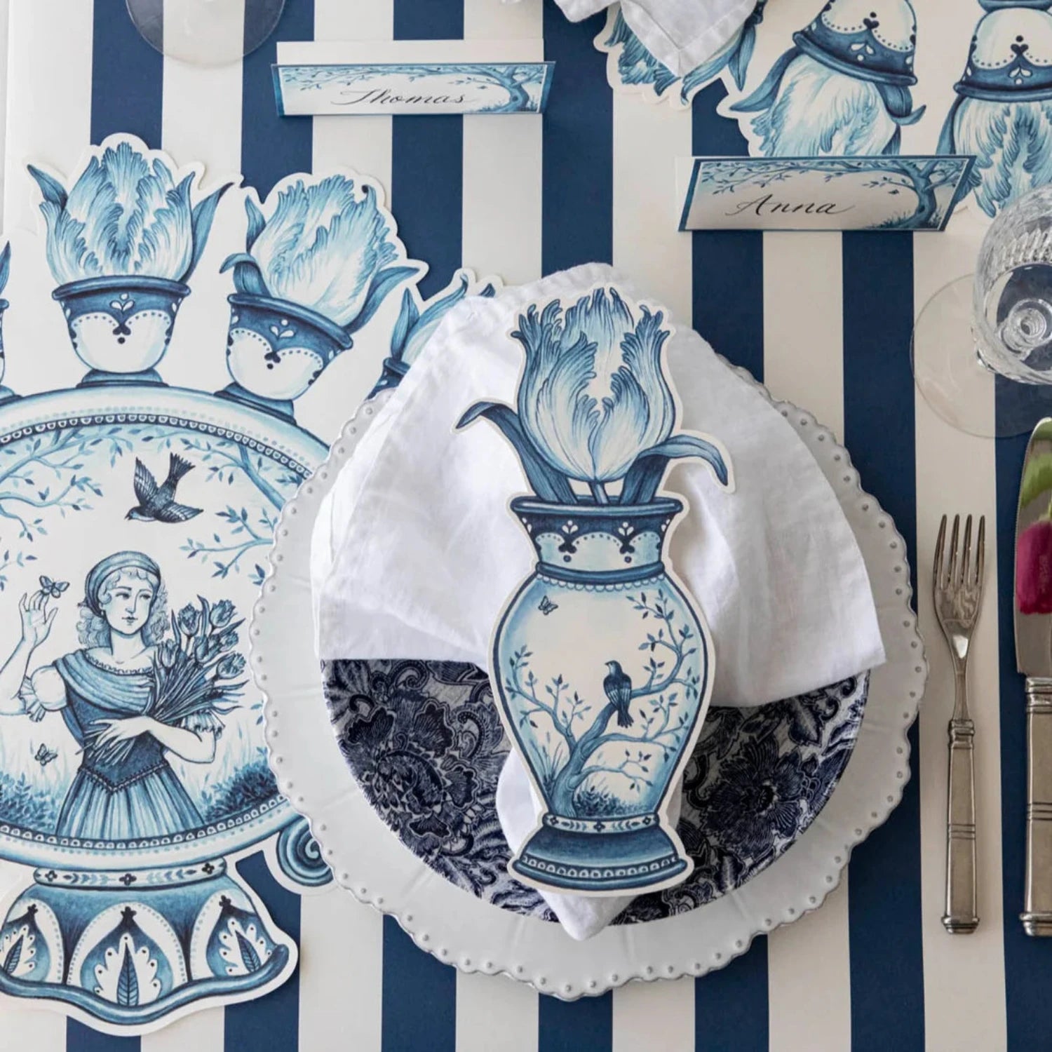 Indigo Tulip Table Accent 2