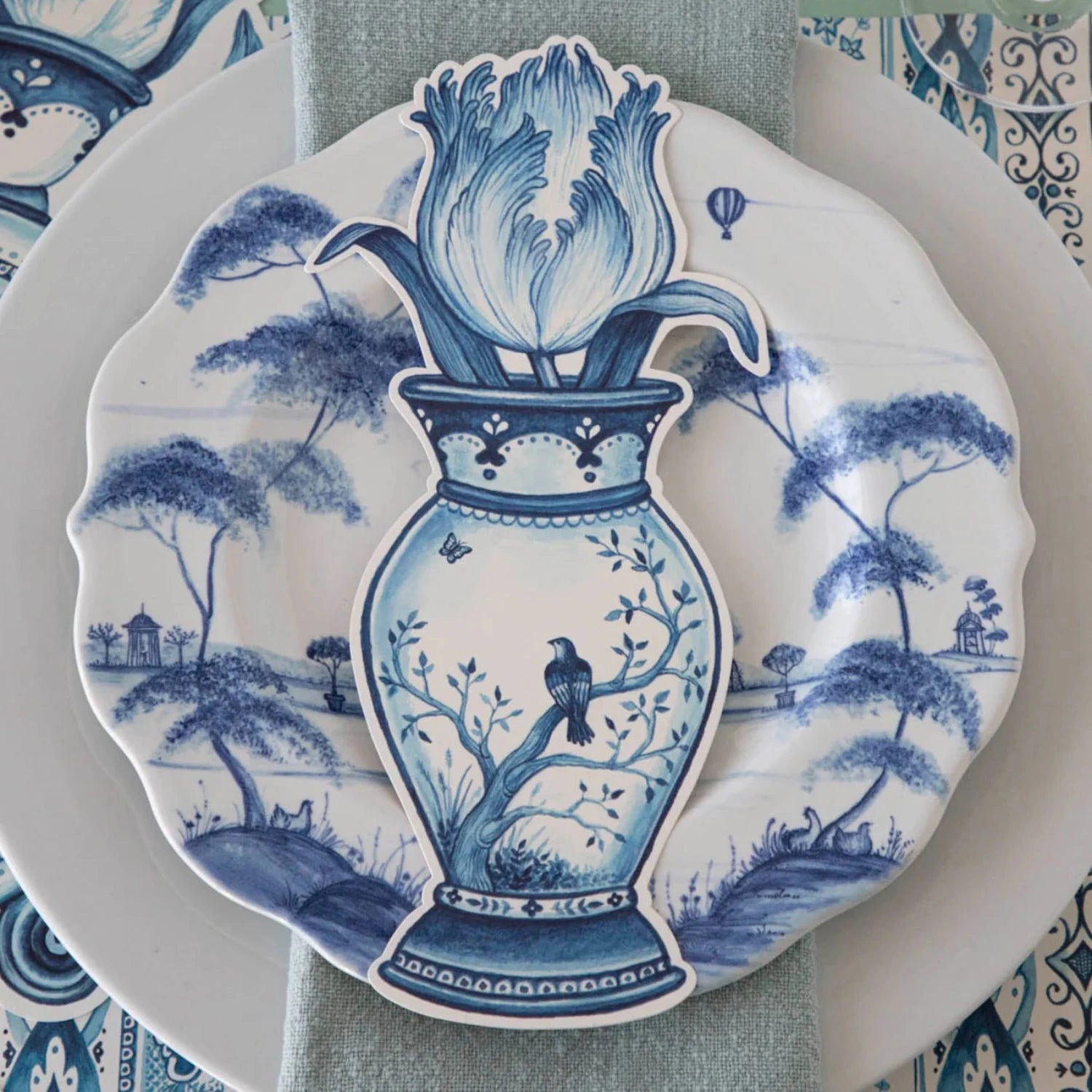 Indigo Tulip Table Accent 3