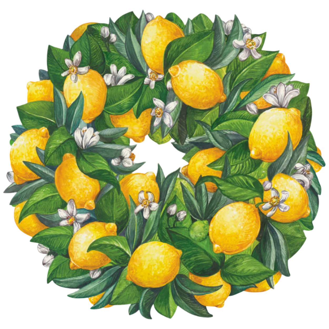 Lemon Wreath Die Cut Placemats