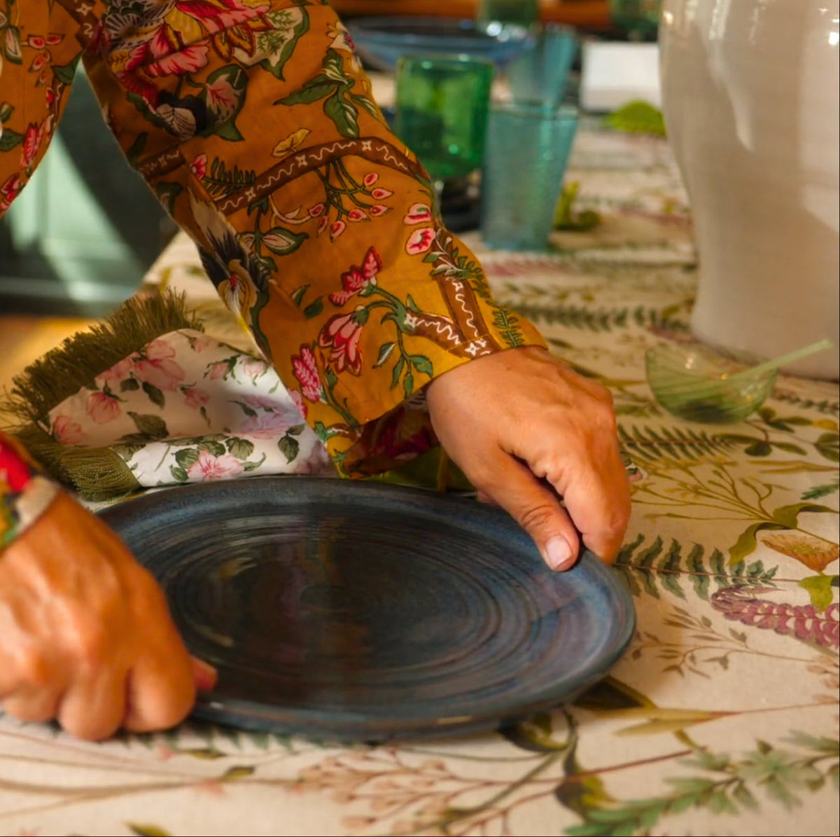 Linen Fern Tablecloth
