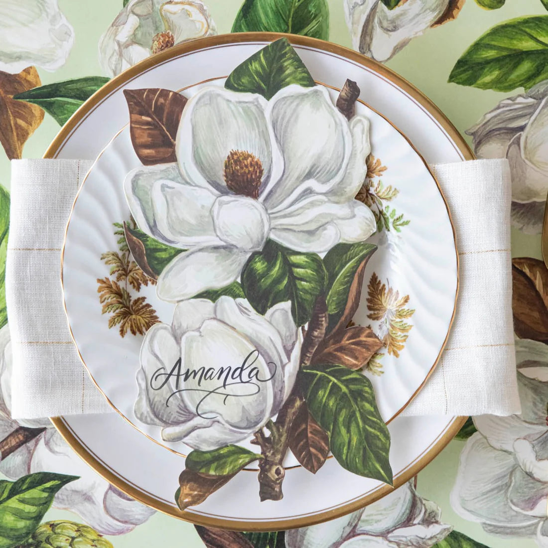 Magnolia Blooms Table Accent
