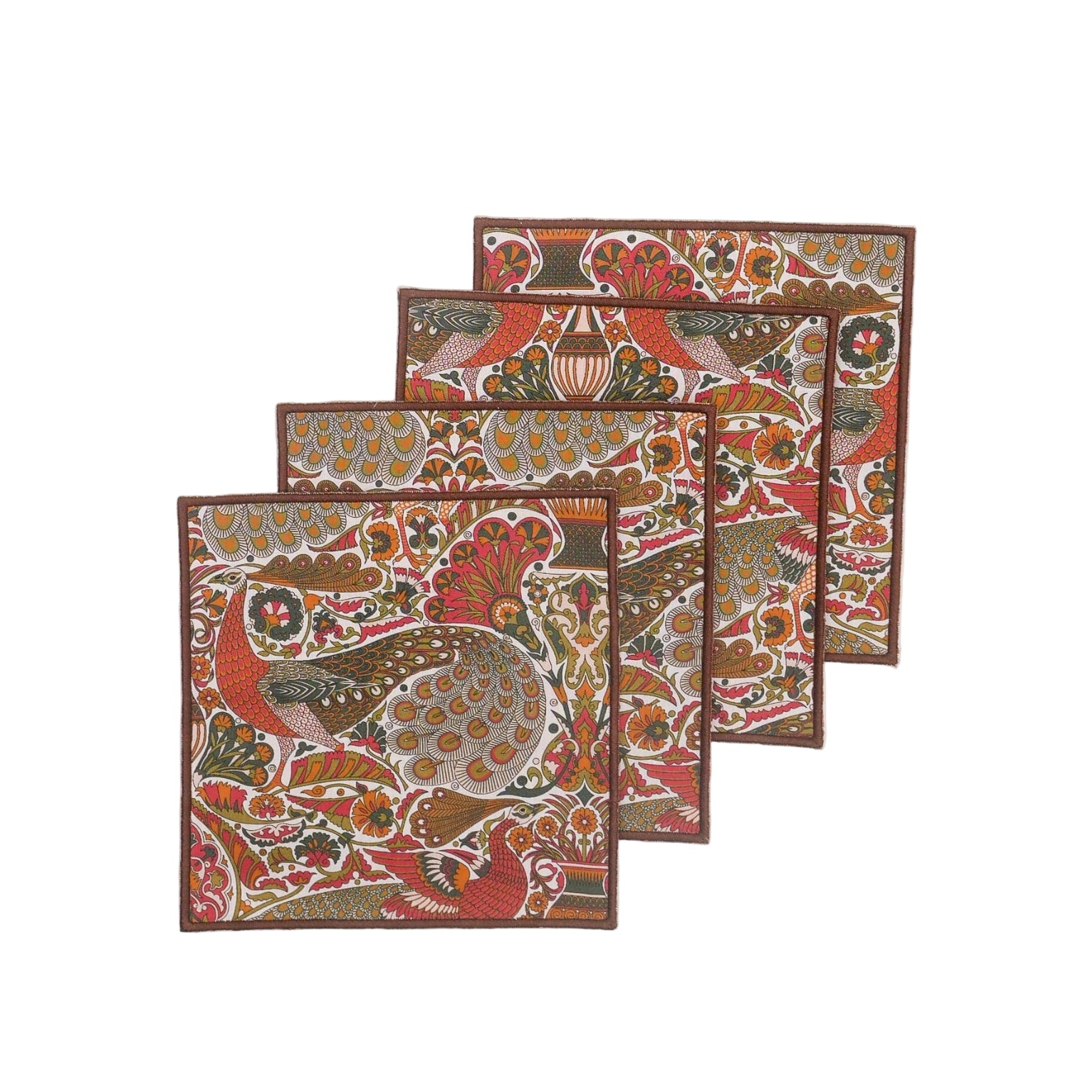 Set of four cocktail napkins in Liberty of London's Oscar Palace fabric