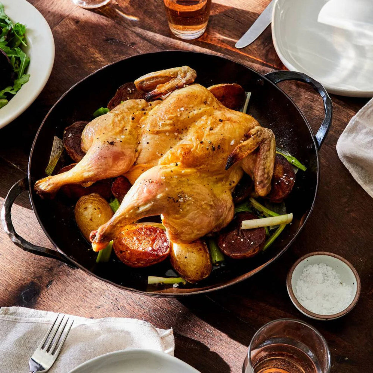 Round Carbon Steel Roaster