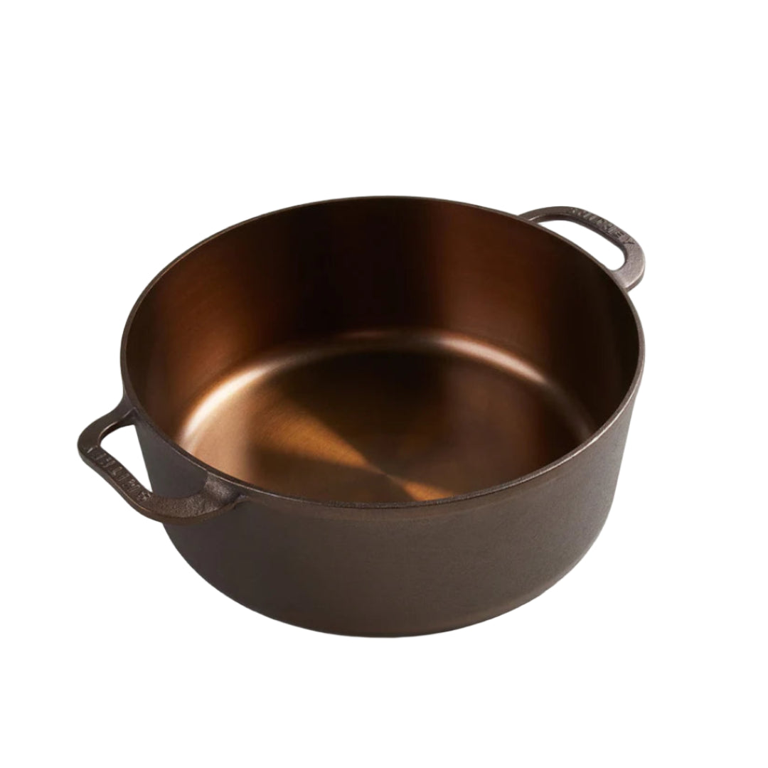 Smithey Ironworks cast iron dutch oven with handles