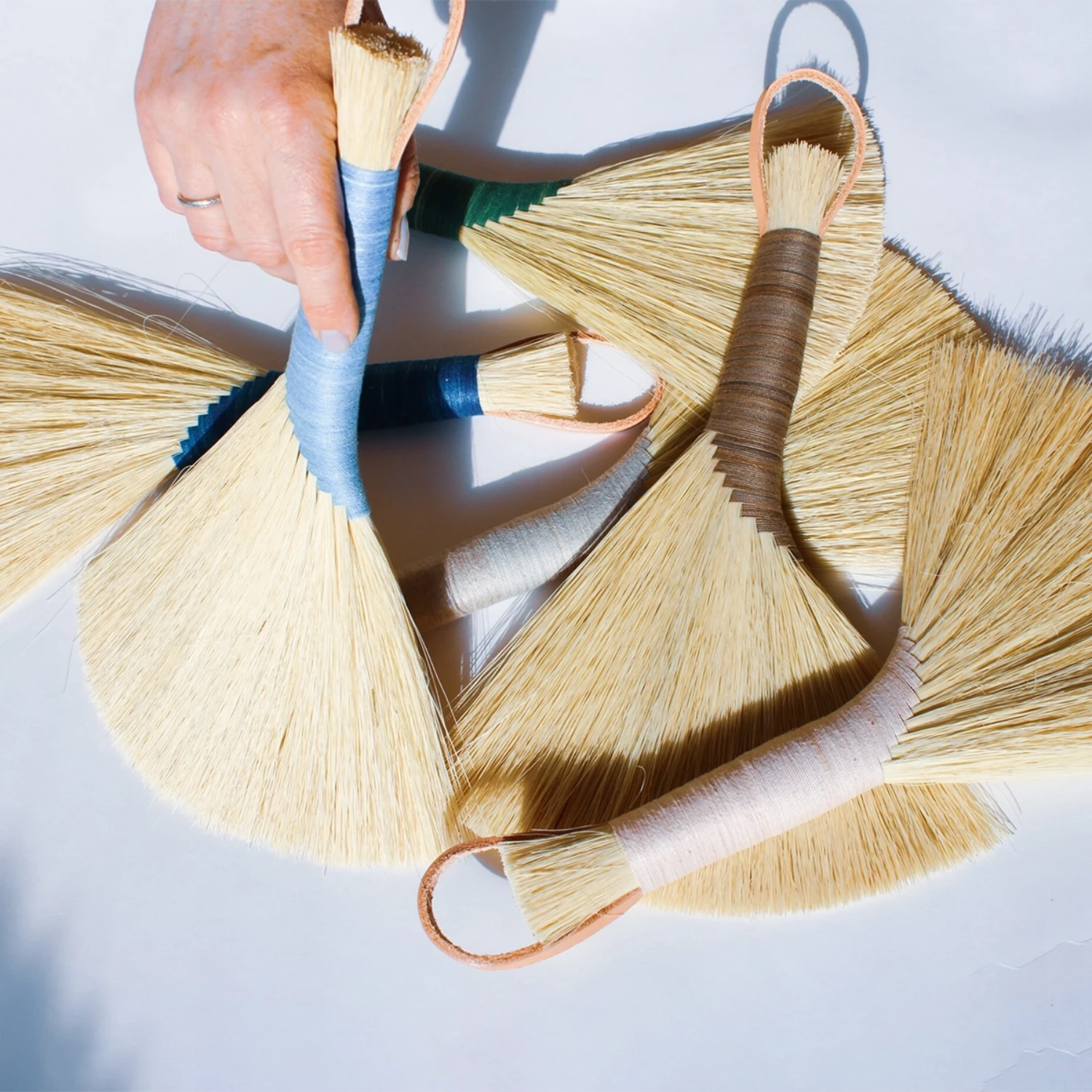 Tampico Natural dye brooms