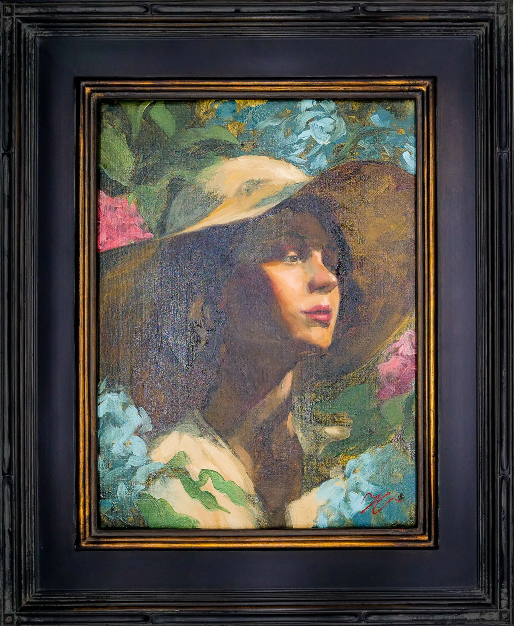 Lady Among the Hydrangeas