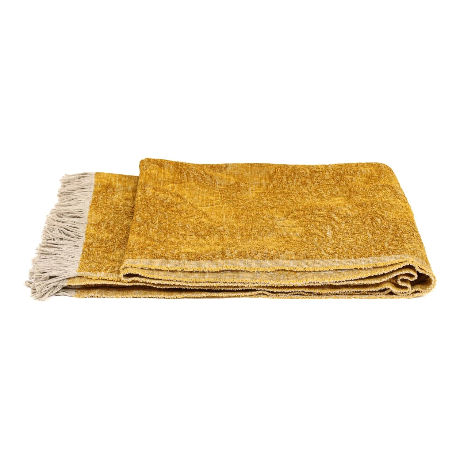 Yellow Chenile Throw