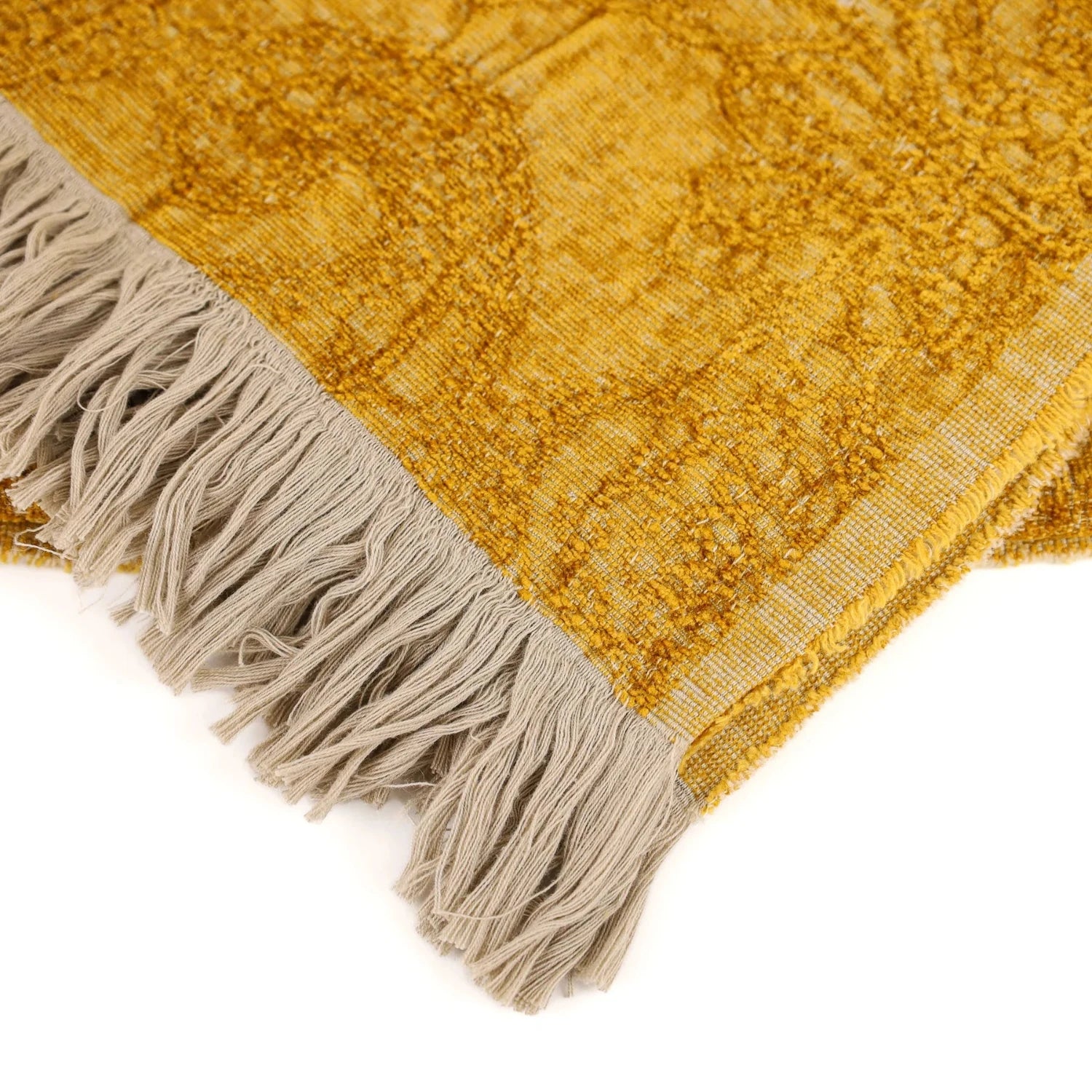 Yellow Chenile Throw 2