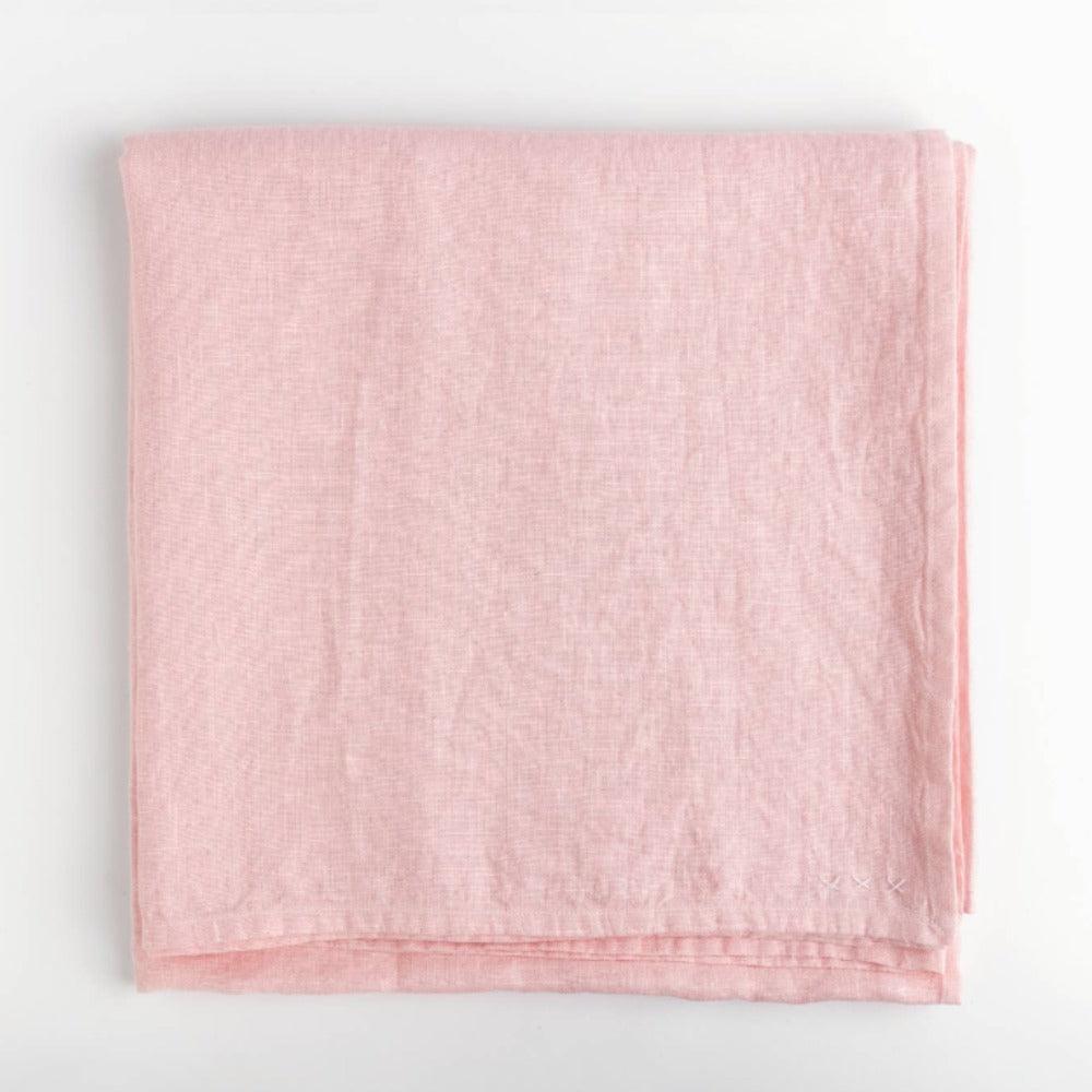 Celina Mancurti Light Pink Linen Tablecloth