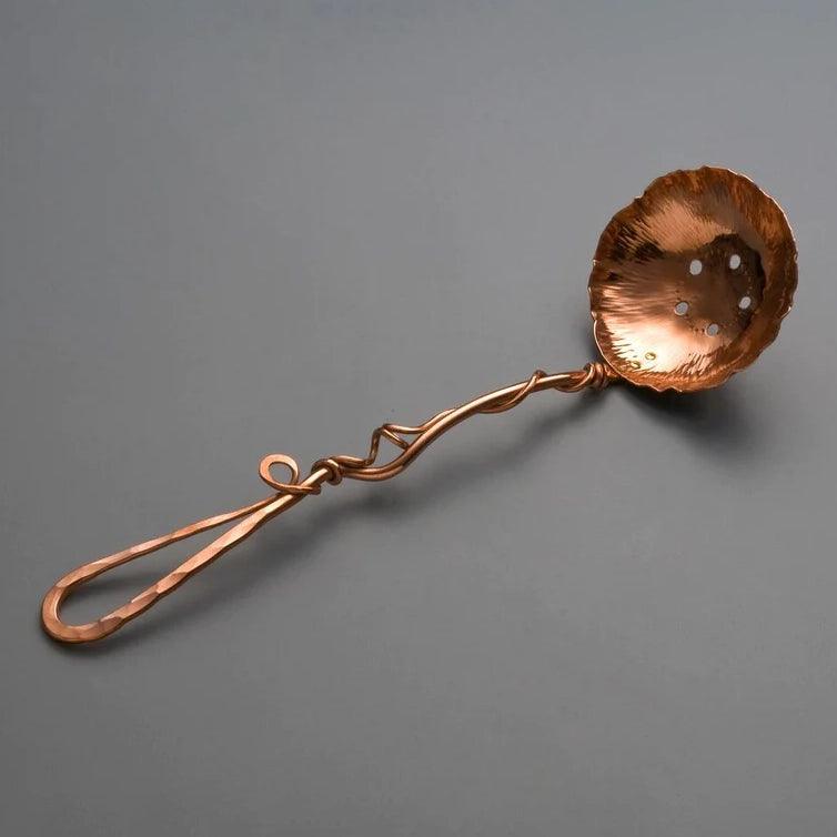Copper Pear Blossom Pierced Serving Spoon - Southern Crafted