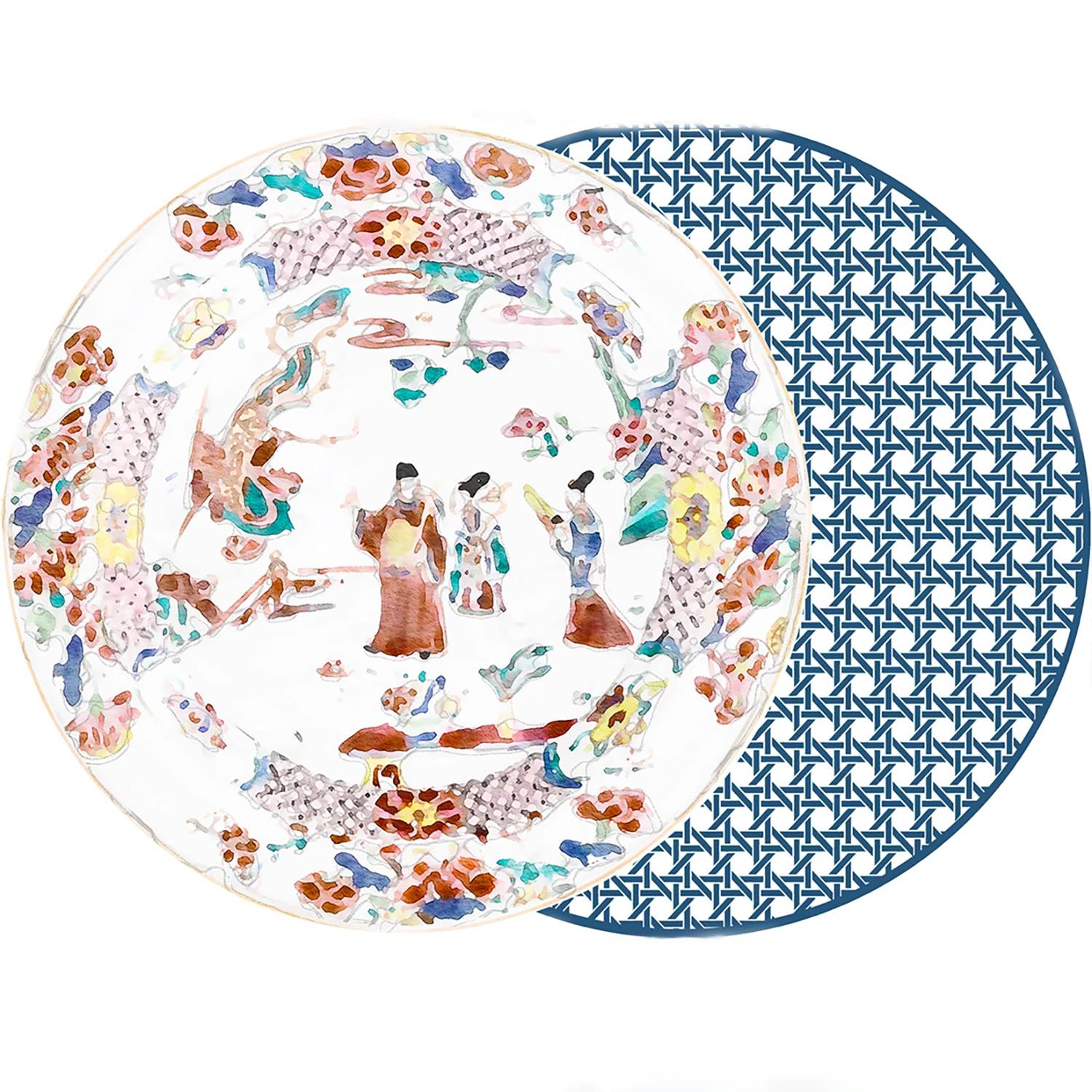 Matt Bashears Oriental Garden Placemats Set of 2