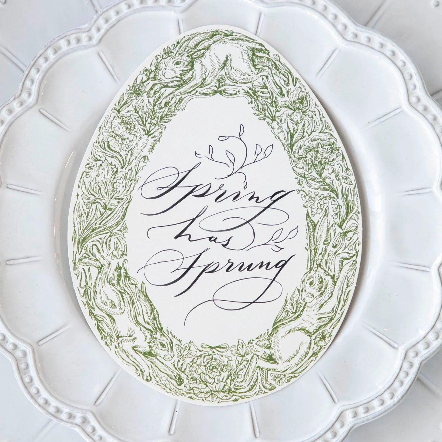 Greenhouse Hares Table Card - Southern Crafted