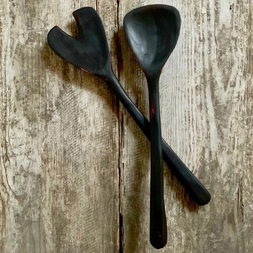 Handcarved Salad Servers - Southern Crafted