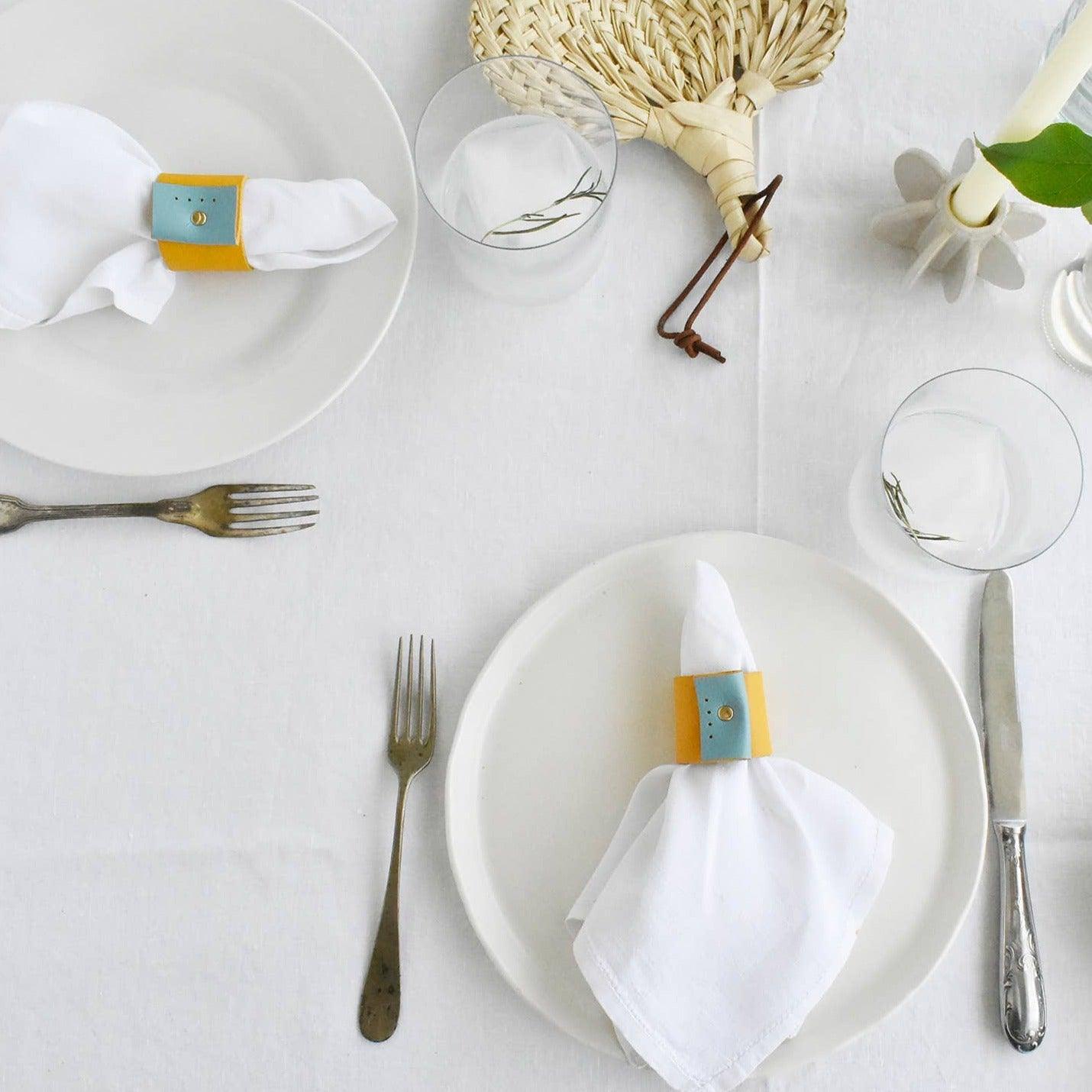 Leather Napkin Rings-Reversible - Southern Crafted