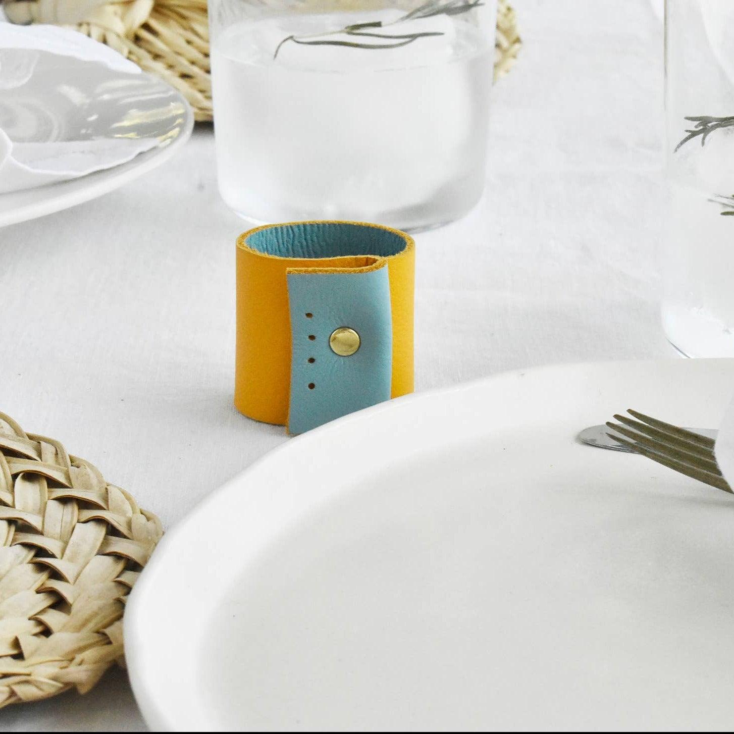 Leather Napkin Rings-Reversible - Southern Crafted