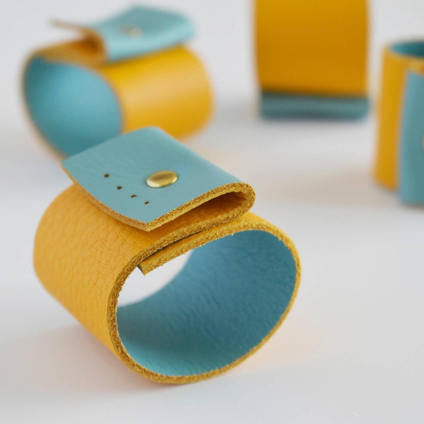 Leather Napkin Rings-Reversible - Southern Crafted