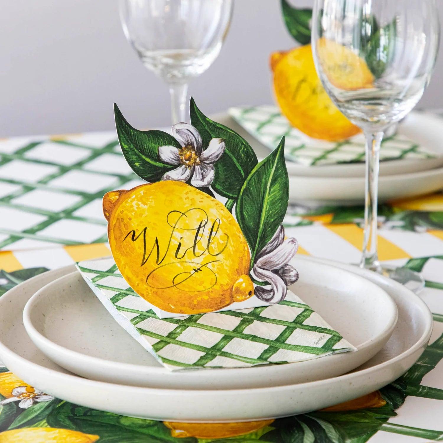 Lemon Place Card Pack of 12 - Southern Crafted