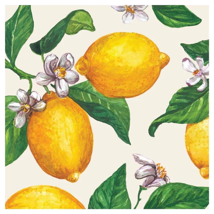 Lemons Guest Napkins pack of 16 - Southern Crafted