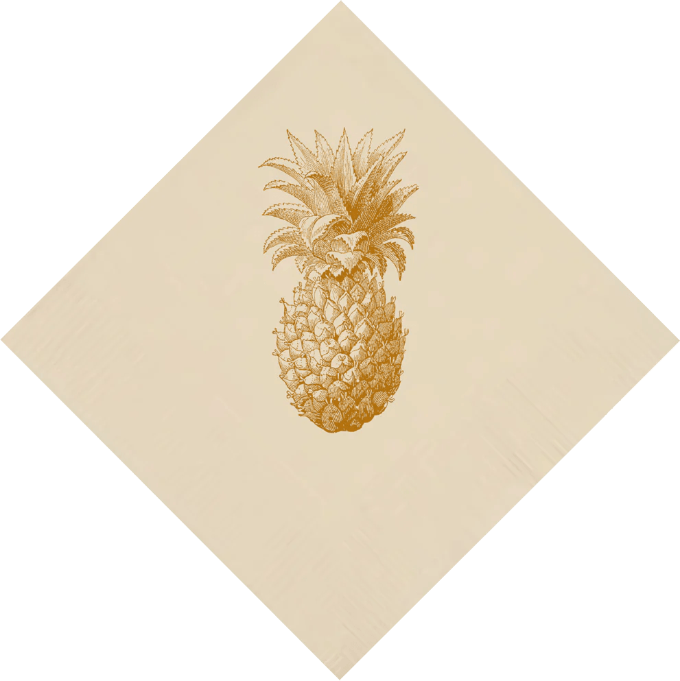 Pineapple Beverage Napkins 20 pack - Southern Crafted