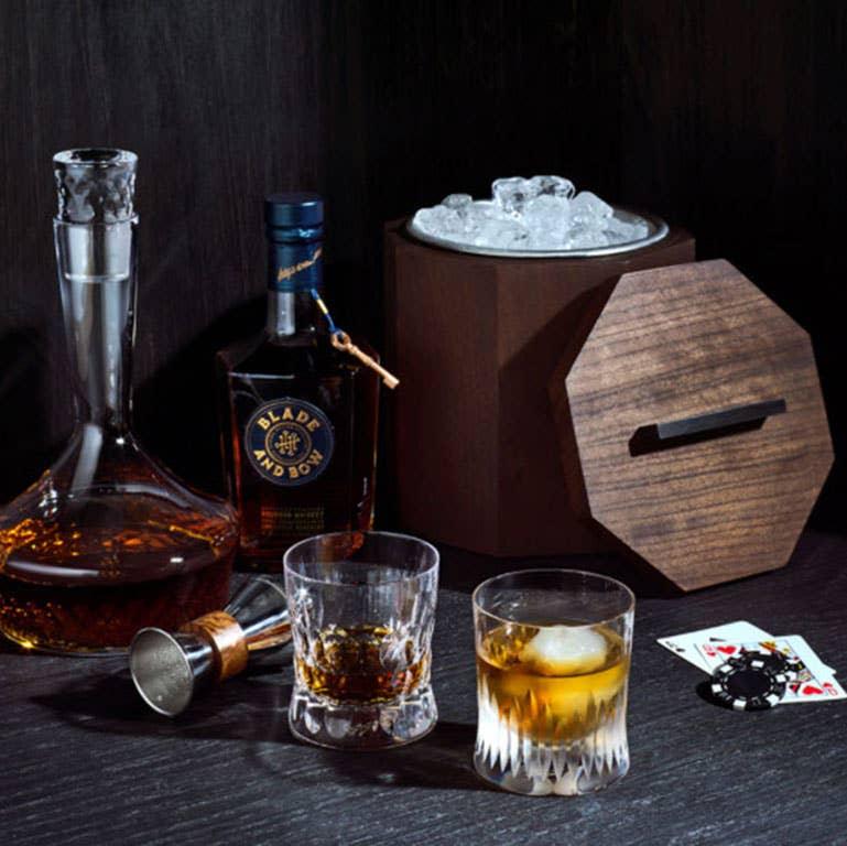 Solid Walnut Ice Bucket - Southern Crafted