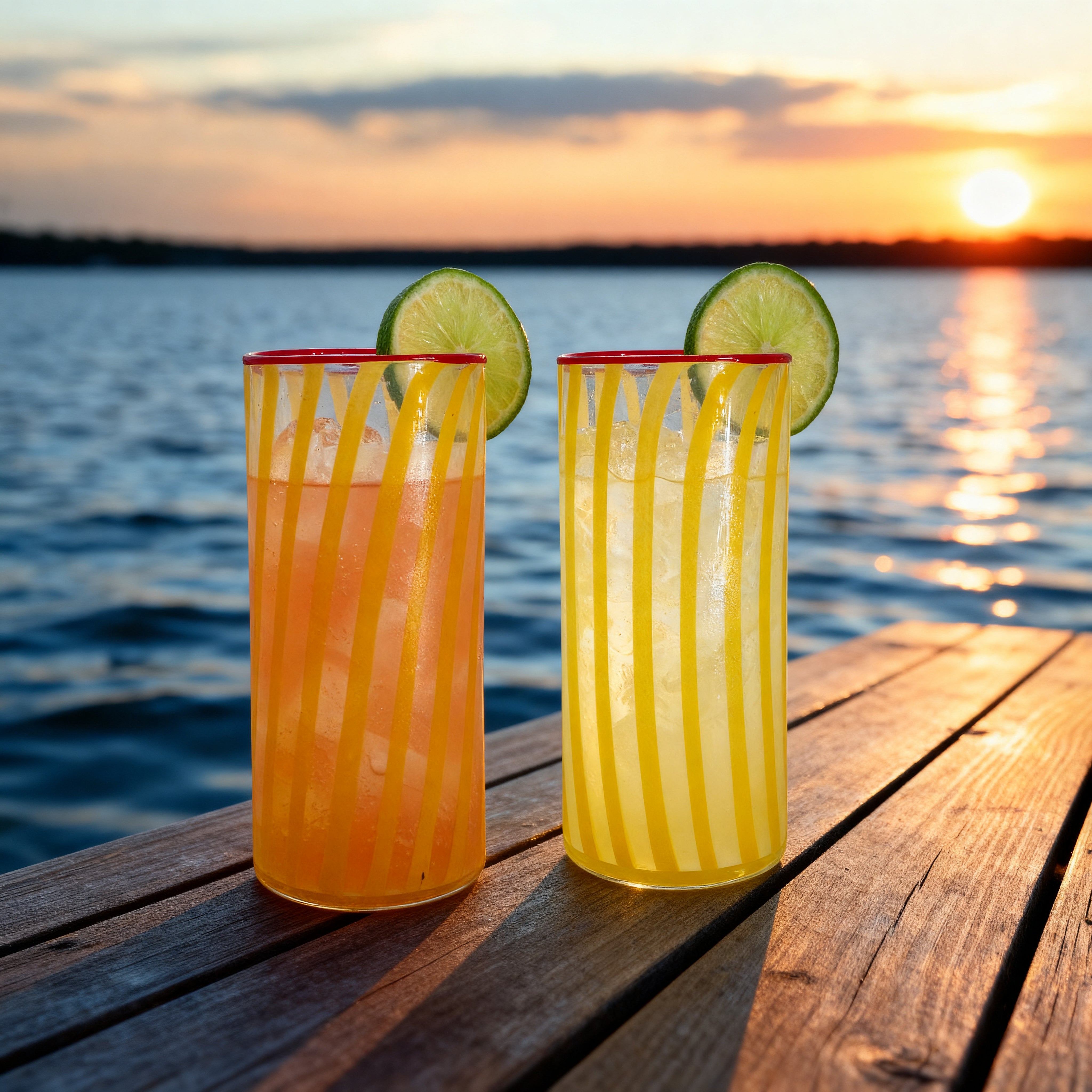 Striped Cane Tumblers