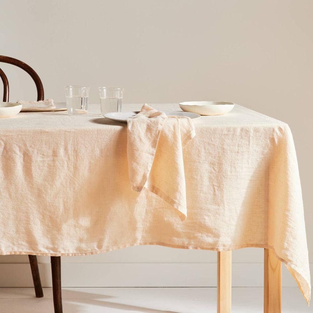 Celina Mancurti Nude Linen Tablecloth