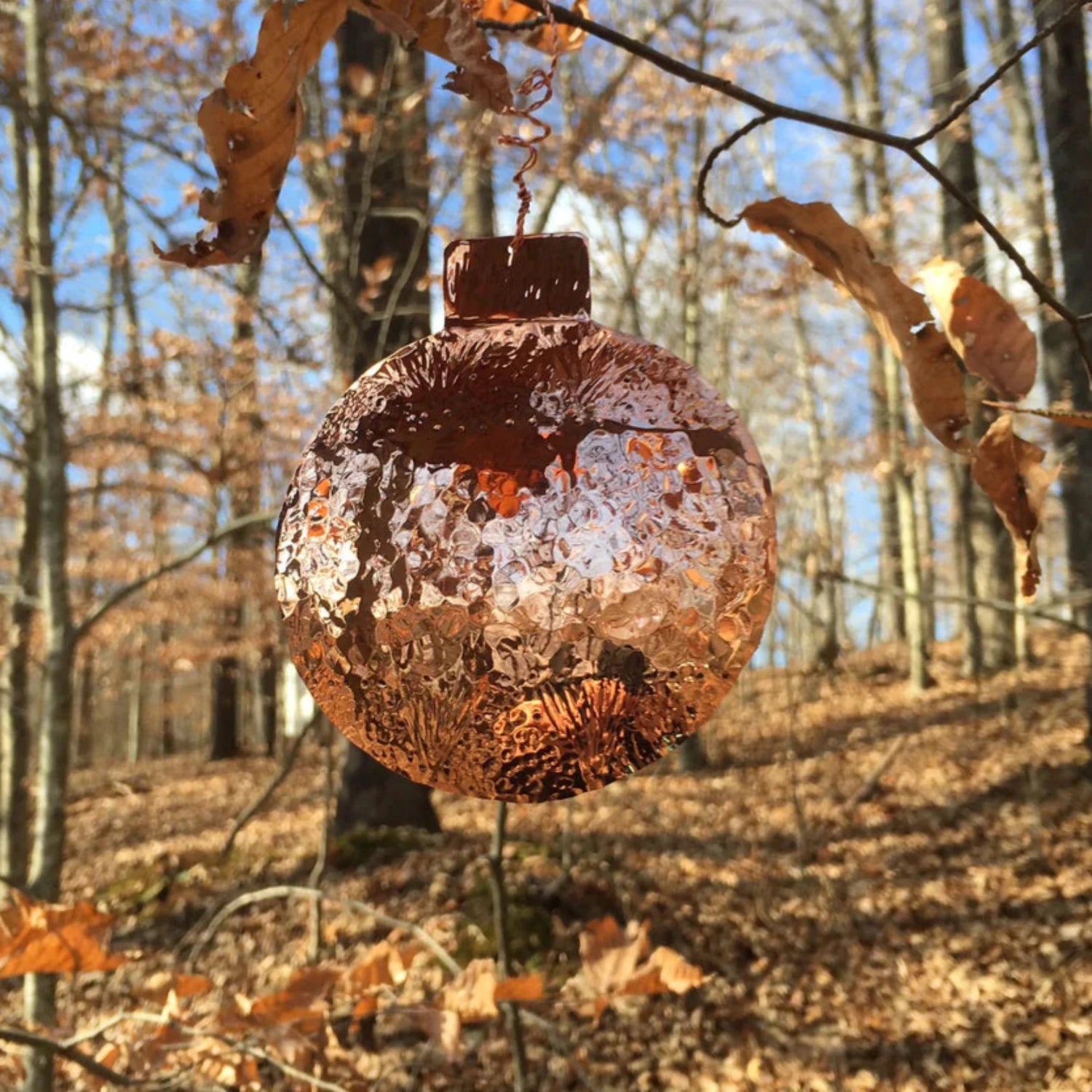 Copper Christmas Bulb Ornament