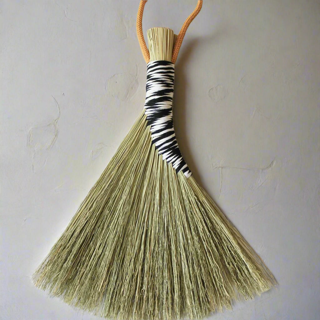 Black and White Turkey Wing Broom