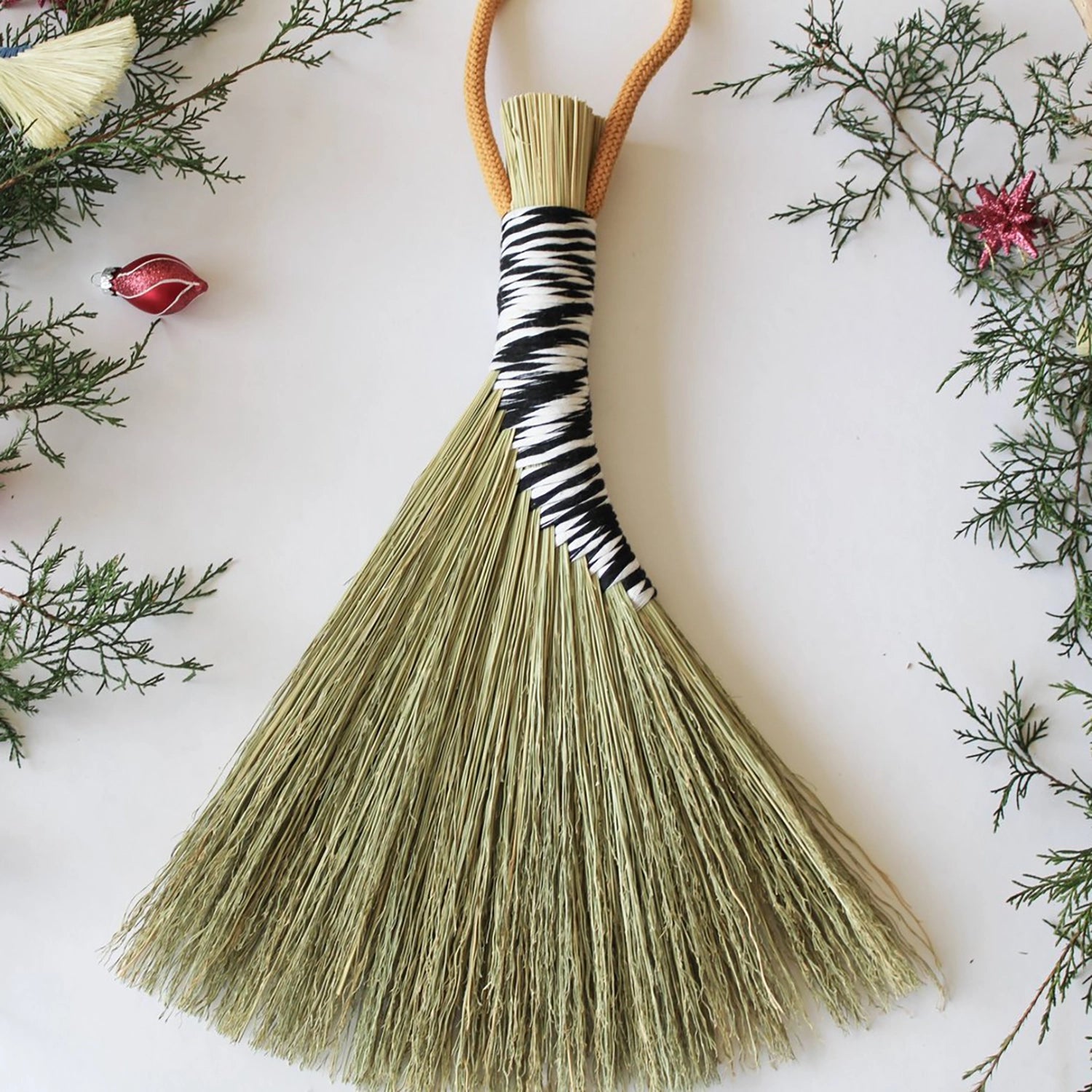 Black and White Turkey Wing Broom