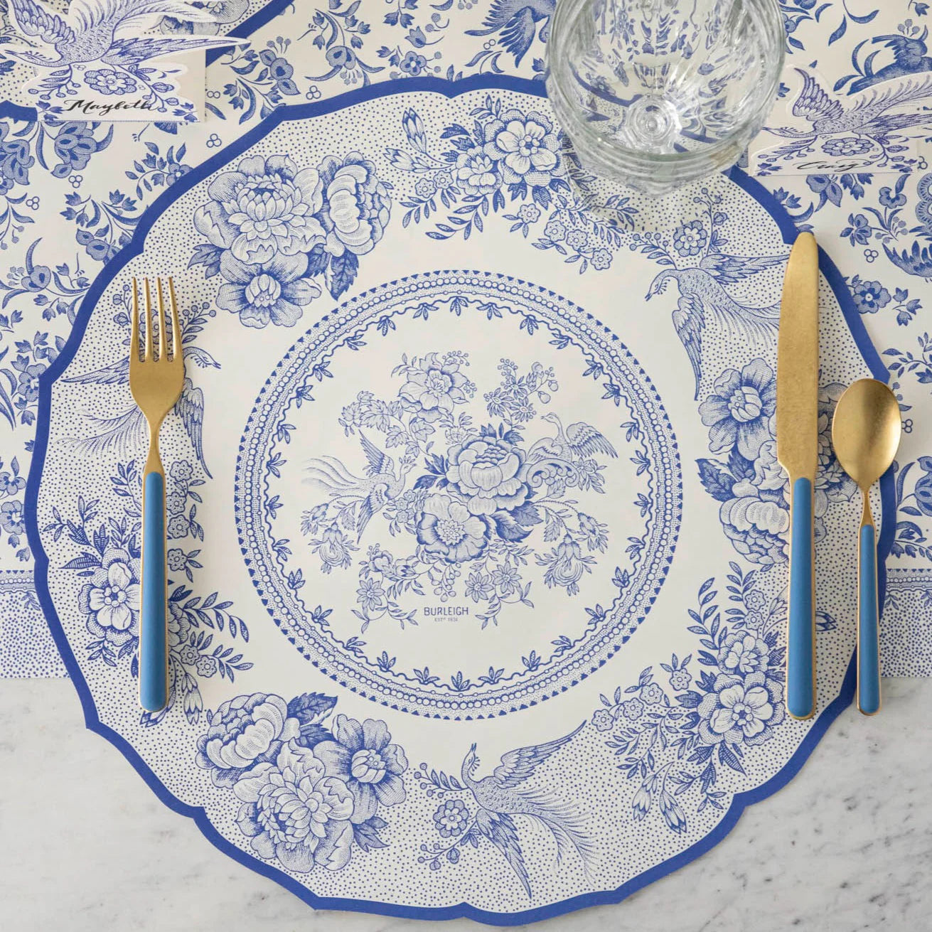 Asiatic Pheasants Placemat - Blue