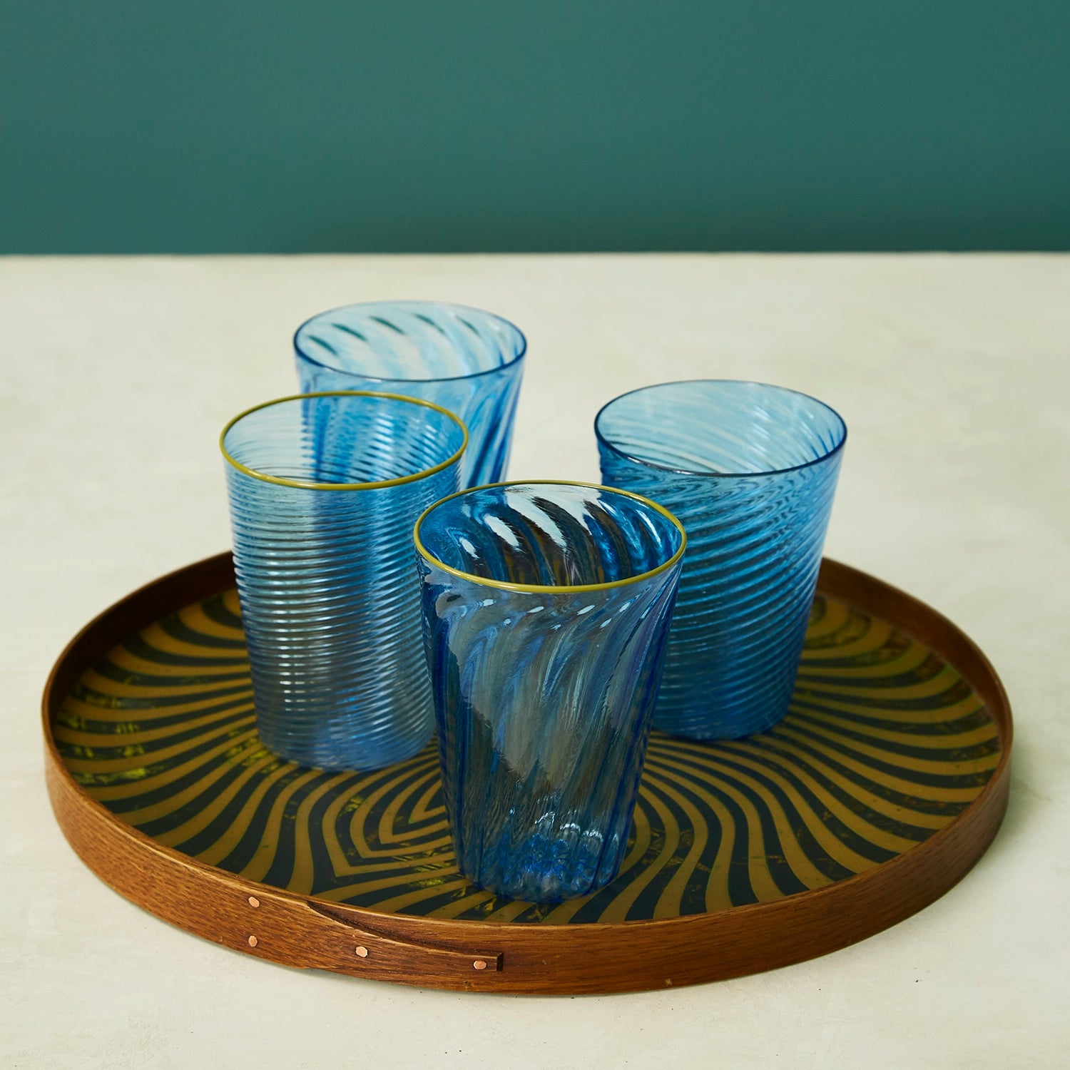 Twisted Glass Tumblers