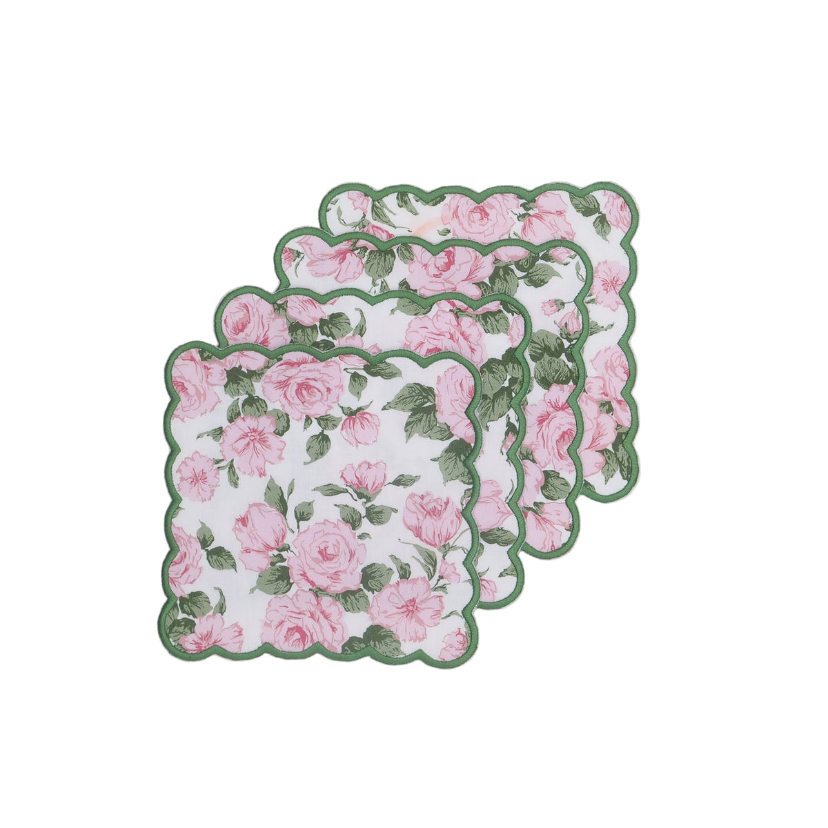 Carline Rose Cocktail Napkin Set - Liberty fabric