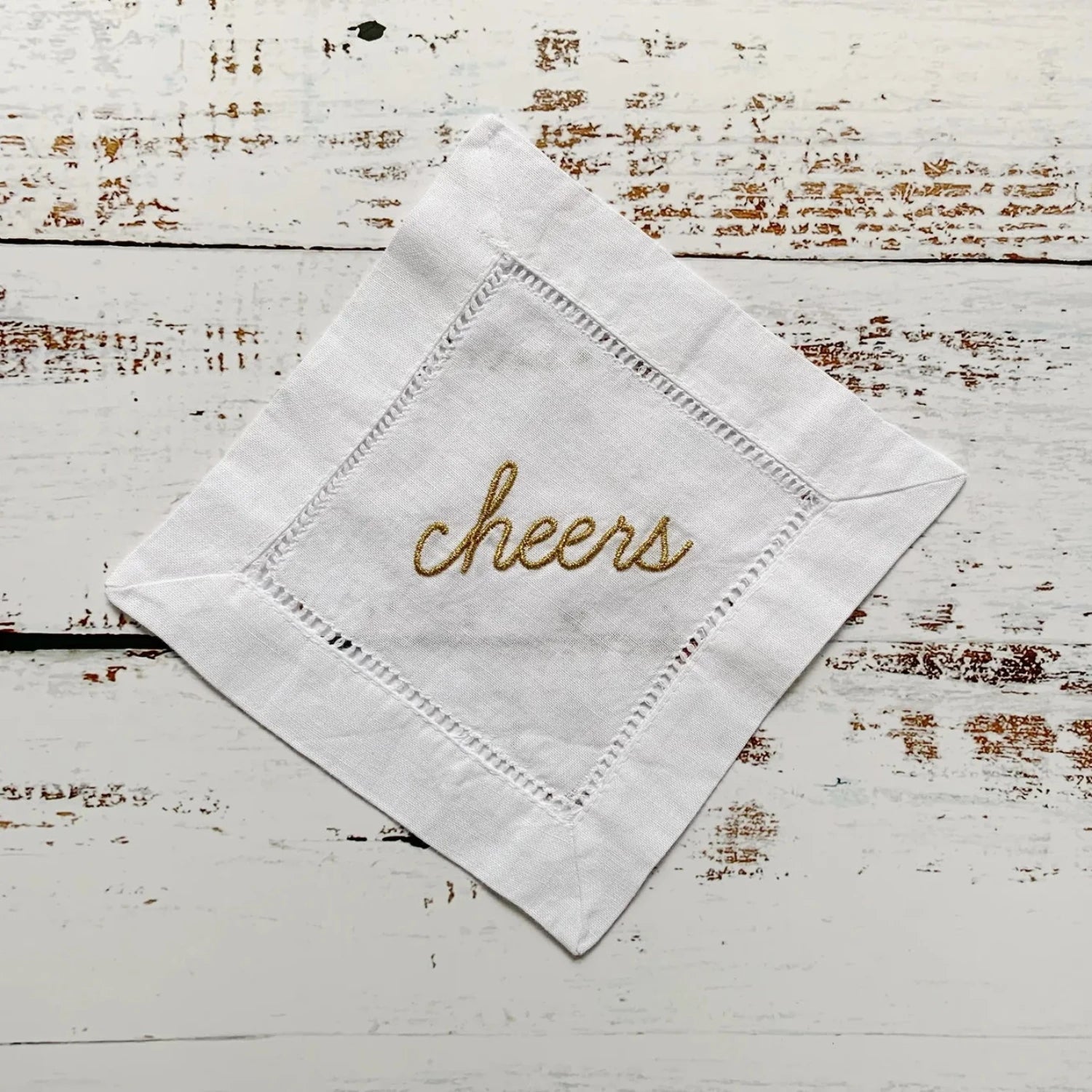 Cheers Gold Cocktail Napkin