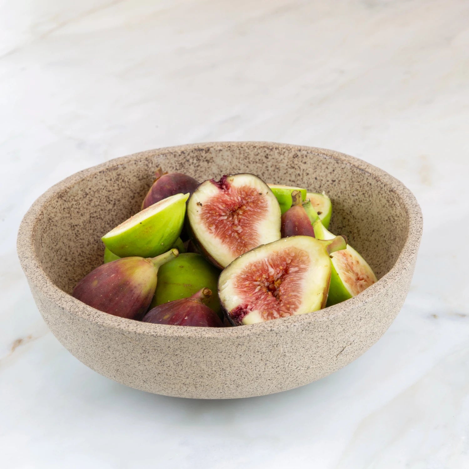 Civil Stoneware Sand Soup Bowl with Figs