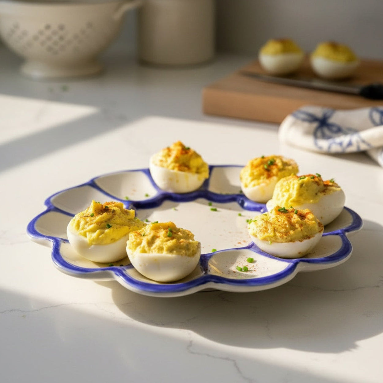 Handmade Deviled Egg Plate | Southern Crafted Pottery