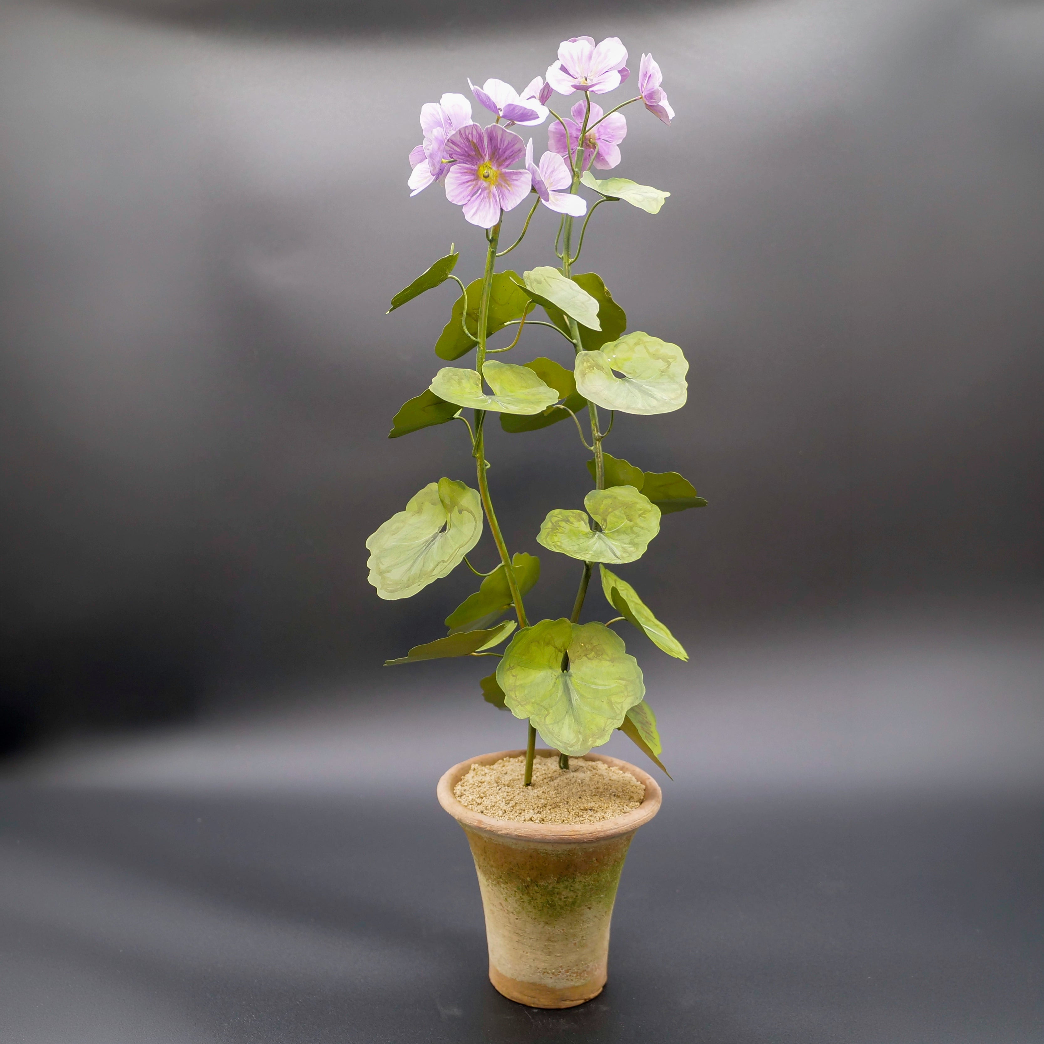Tole Sculptural Flower -- Two-Stem Geranium