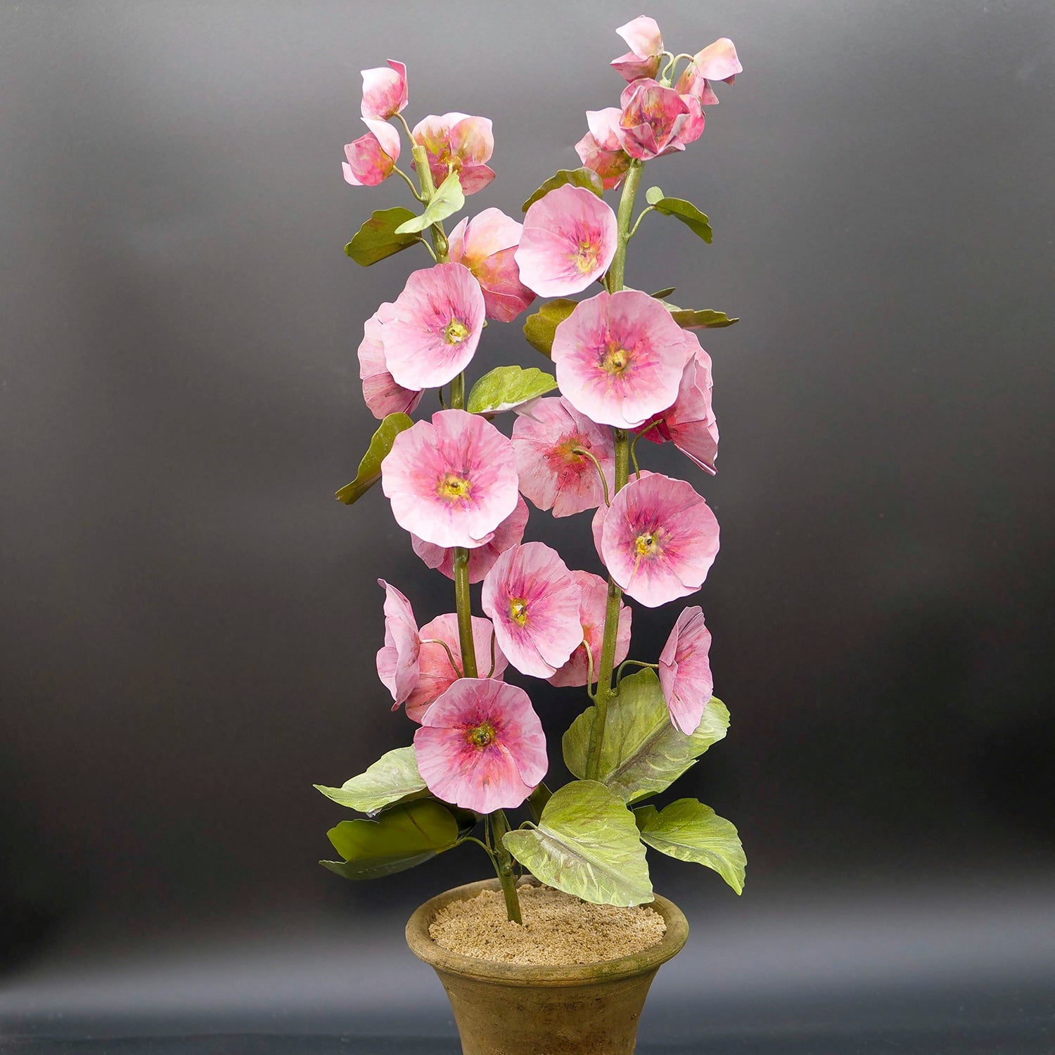 Tole Sculptural Flower -- Double HollyHock