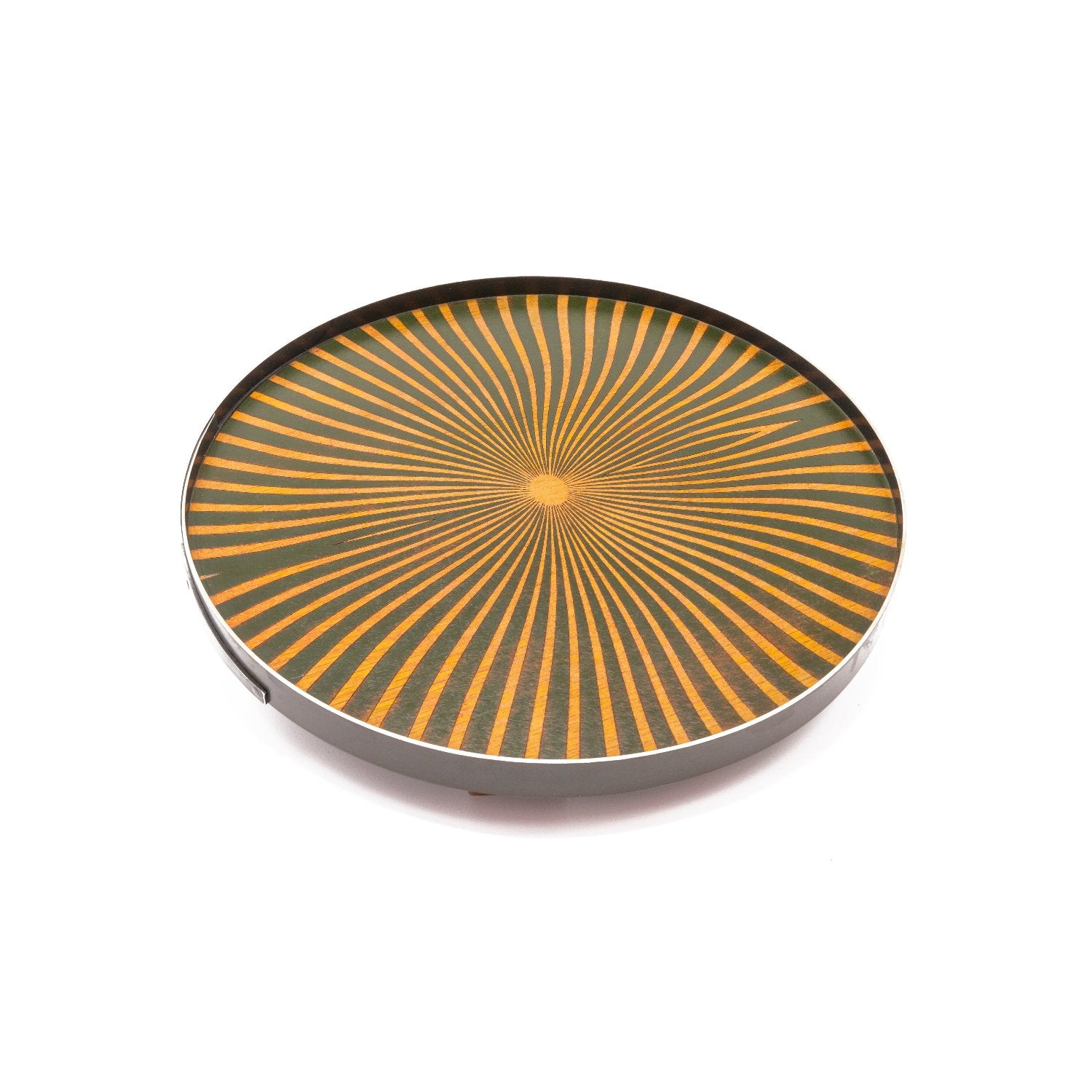 Round Tiger Eye Tray (D2831)