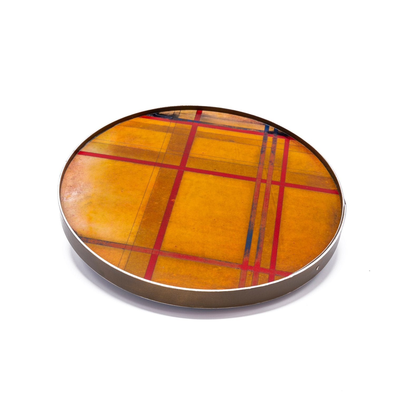 Plaid Round Tray (P3015)