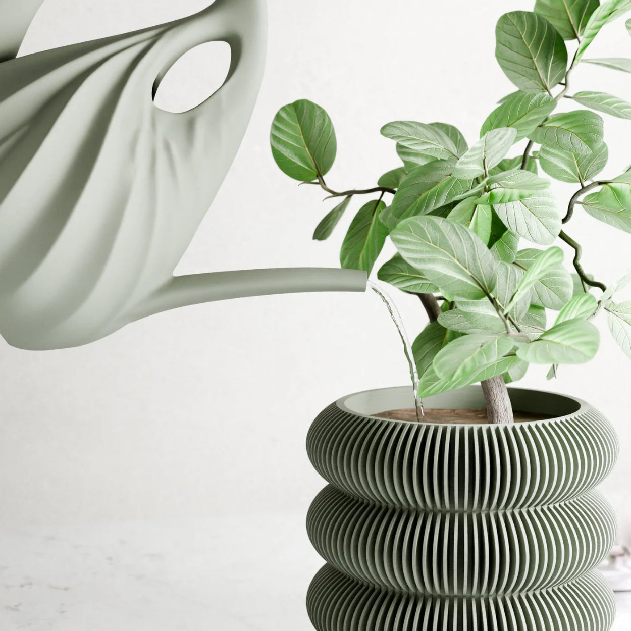 Modernized Pottery Green Watering Can